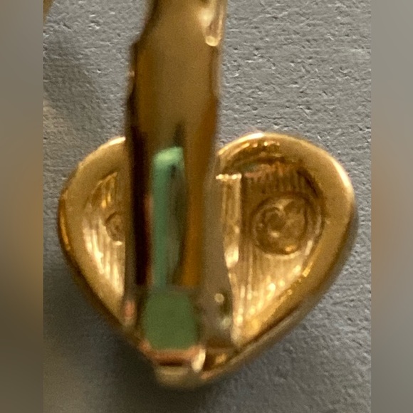 SWAROVSKI Gold Tone Crystal Leverback Heart Earrings - Picture 7 of 7